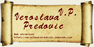 Veroslava Predović vizit kartica